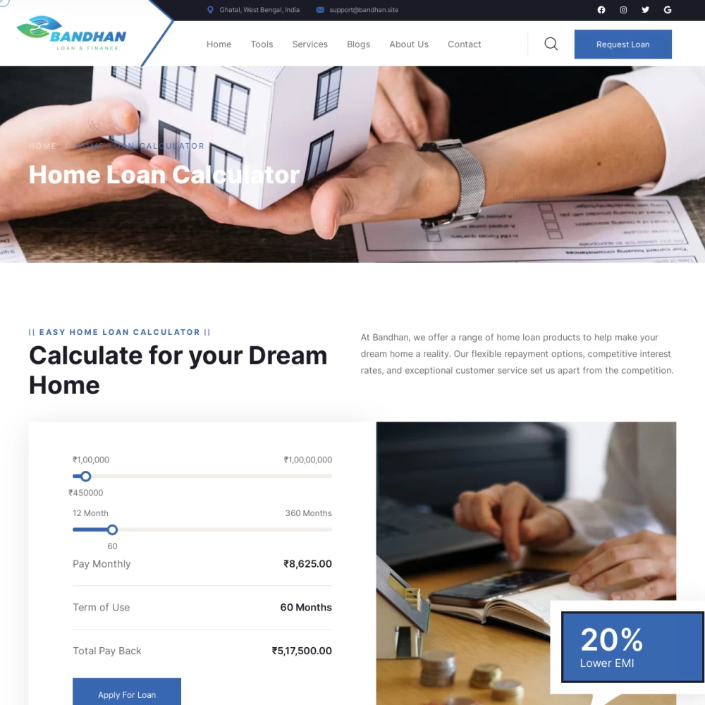 Bandhan home loan calculator